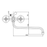 Смеситель для ванны Cron CN2208-8 Белый-1