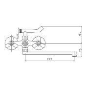 Смеситель для ванны Cron CN2112 Хром-1