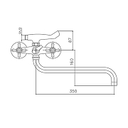 Смеситель для ванны Cron CN2618 Хром-1