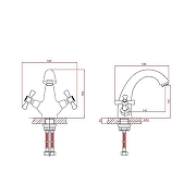 Смеситель для раковины Cron CN1042 Хром-1