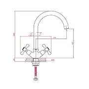 Смеситель для кухни Cron CN4242-2 Хром-1