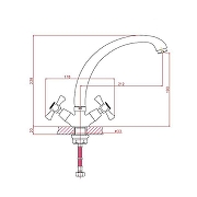 Смеситель для кухни Cron CN4242-3 Хром-1
