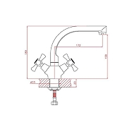 Смеситель для кухни Cron CN4742 Хром-1