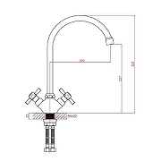Смеситель для кухни Cron CN46142-12 Хром-1