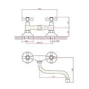 Смеситель для кухни Cron CN4642 Хром-1