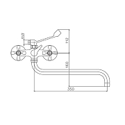 Смеситель для ванны Cron CN2642-3 Хром-1