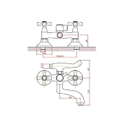 Смеситель для ванны Cron CN3042 Хром-2