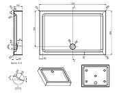 Акриловый поддон для душа Azario 120х80 P1812 R/L Белый-1