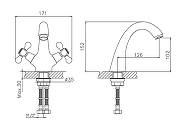Смеситель для раковины Cron CN1019-5 Сатин-2