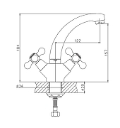 Смеситель для кухни Cron CN1719 Хром-1