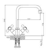Смеситель для кухни Cron CN4019 Хром-1
