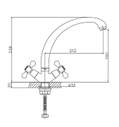 Смеситель для кухни Cron CN4219-2 Хром-1