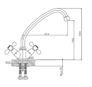 Смеситель для кухни Cron CN4019-2 Хром-1