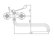 Смеситель для ванны Cron CN2619-3 универсальный Хром-1