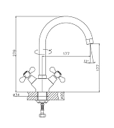 Смеситель для кухни Cron CN4719 Хром-1