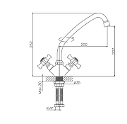 Смеситель для кухни Cron CN4124 Хром-1