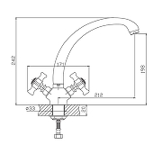 Смеситель для кухни Cron CN4724 Хром-1