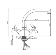 Смеситель для кухни Cron CN4625 Хром-1