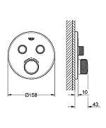 Смеситель для душа Grohe Grohtherm 29119GL0 с термостатом Холодный рассвет глянец-1