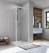 Душевая дверь Ideal Standard Connect 2 90 K966801 профиль Euro White стекло прозрачное-2