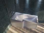 Фронтальная панель для ванны Marka One Linea 165х85 L 02лин16585л Белая-1
