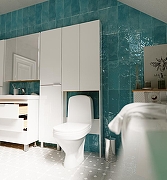 Шкаф пенал 1MarKa Gaula 60Н У92519 над унитазом White-2