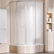 Душевой уголок Ravak Supernova SKCP4-90 Sabina 90x90 31177VU0011 профиль Сатин витраж пластик Pearl