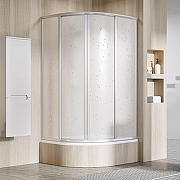 Душевой уголок Ravak Supernova SKCP4-90 Sabina 90x90 31177VU0011 профиль Сатин витраж пластик Pearl-1