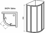 Душевой уголок Ravak Supernova SKCP4-90 Sabina 90x90 31177VU0011 профиль Сатин витраж пластик Pearl-5