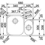 Кухонная мойка Franke Armonia AMX 160 122.0021.448 Полированная сталь-4