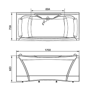 Акриловая ванна Aima Design Dolce Vita 170x75 01дов1775 без гидромассажа-13