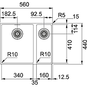 Кухонная мойка Franke Sirius SID 160 125.0443.362 Оникс-3