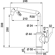 Смеситель для кухни Franke Urban 115.0595.081 Оникс-1