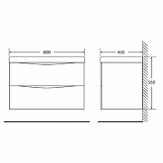 Тумба под раковину BelBagno Marino 80 MARINO-800-2C-SO-RC-P подвесная Rovere Cillegio-2