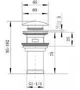 Донный клапан Milacio MC.010.BR click-clack Бронза-2