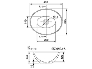 Раковина накладная Scarabeo Thin Line 41 8011 Белая-3