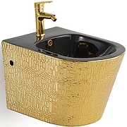 Биде Vincea Q-Line VB1-11G1B подвесное Черный Золотой-1