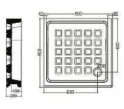 Керамический поддон для душа Kerasan Retro 90х90 133801 Белый-3
