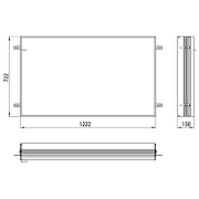 Встраиваемая рама для зеркального шкафа Emco Asis prime 120 9497 000 13 Серая-1