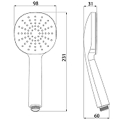 Ручной душ Iddis Optima Home OPH1FG9i18 Графитовый-3