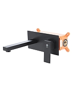 Смеситель для раковины Orange Lutz M04-722b Черный матовый-5