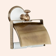 Держатель туалетной бумаги TW Harmony TWHA219bi/br с крышкой Бронза-1