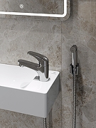 Смеситель для раковины Orange OneLife P01-022cr с гигиеническим душем Хром-9