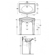 Консоль под раковину TW King TWKI3070.1сr Хром-3