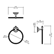 Кольцо для полотенец Devon&Devon Black Diamond BLKD507CR Хром-1