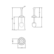 Ершик для унитаза Devon&Devon New York NY120CR Хром Белый-2