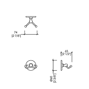 Двойной крючок Devon&Devon Cavendish WM13CR Хром-1