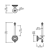 Держатель туалетной бумаги Devon&Devon Black Diamond BLKD511CR Хром-1