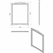 Зеркало TW Veronica Nuovo 83 VER1183-B Bianco-2