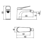 Смеситель для биде Lemark Bronx LM3708GM Графит-6
